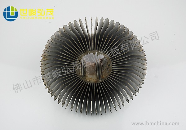 CNC數(shù)控車太陽花散熱器深加工鋁型材